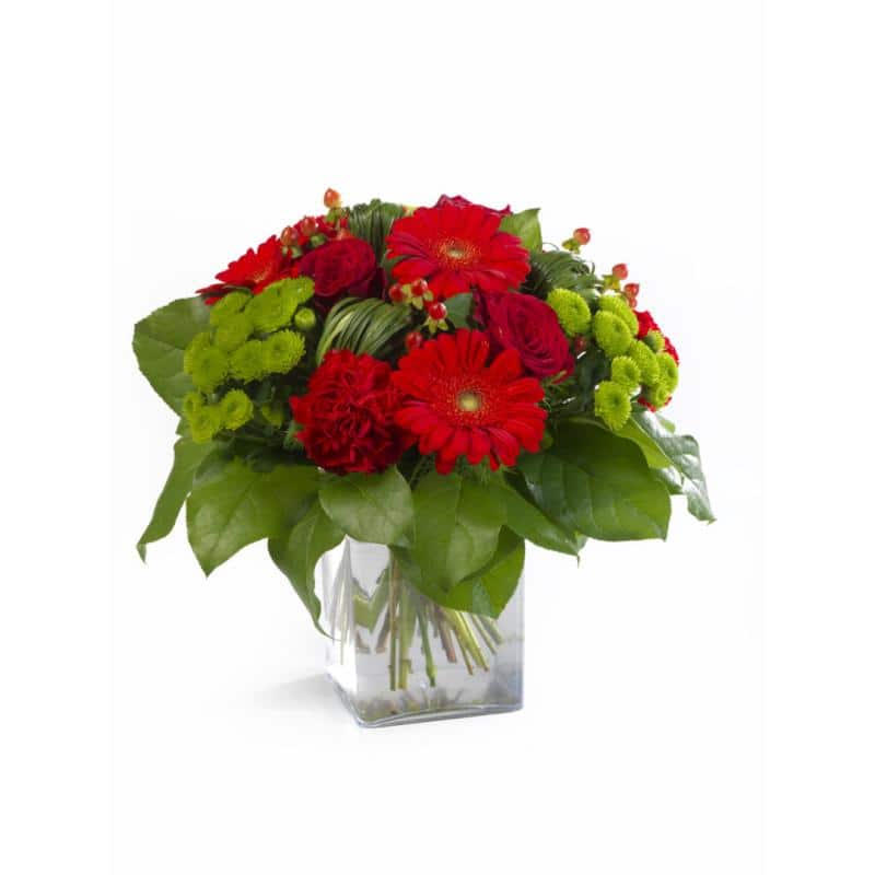 Bouquet rond rouge