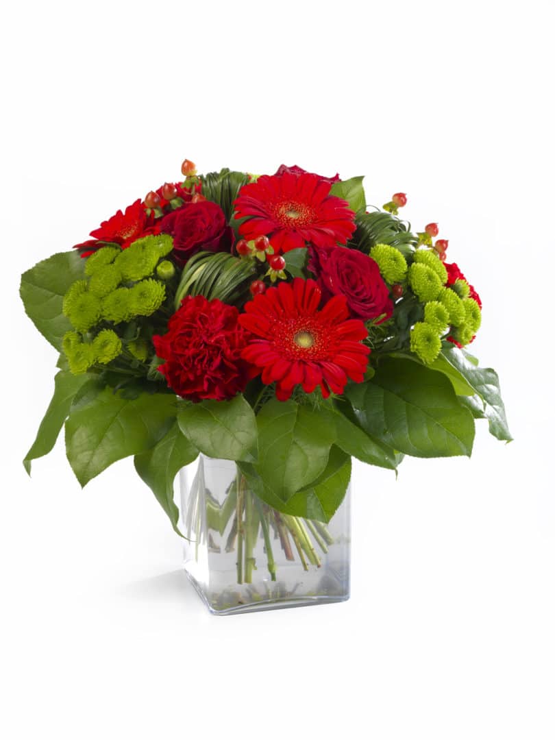 Bouquet rond rouge - Maison Le Cuff Suignard