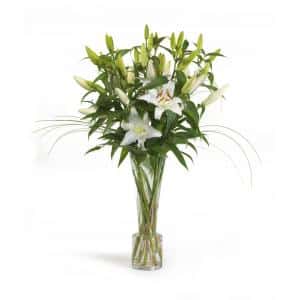 Beau bouquet de lys blanc