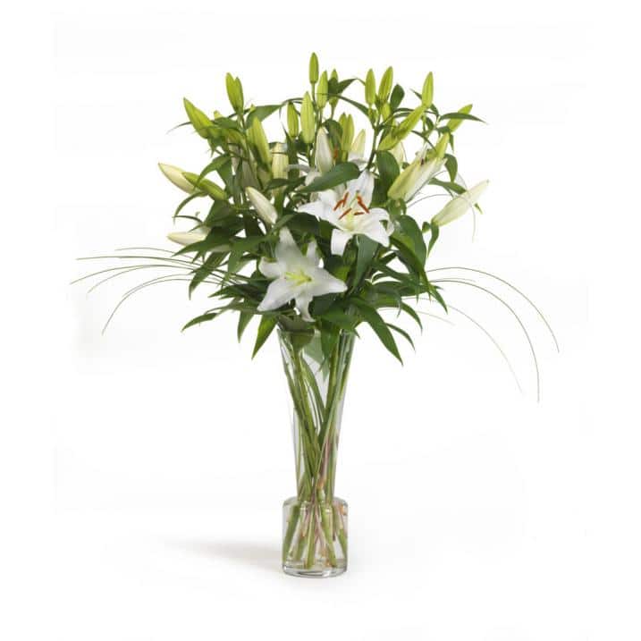 Beau bouquet de lys blanc